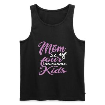 Mom of four - Men's Premium Organic Tank Top - black - Front - Michal (187cm)