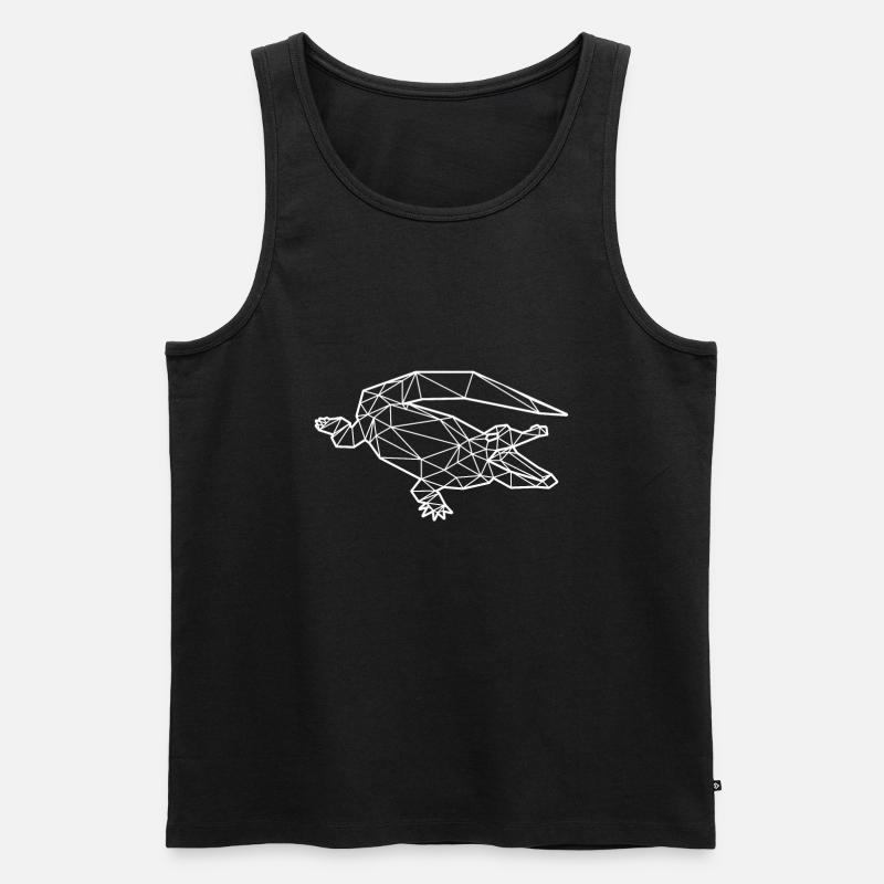 Polygone de crocodile - Débardeur bio Premium Homme - noir