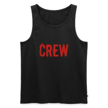 Crew red - Débardeur bio Premium Homme - noir - Devant - AI Model Male 178 light (178cm)