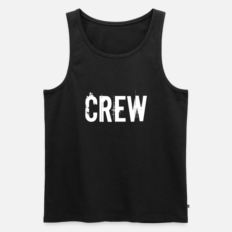 Crew - Männer Premium Bio Tank Top - Schwarz