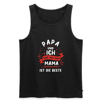 Beste Mama - Männer Premium Bio Tank Top - Schwarz - Vorne - Michal (187cm)