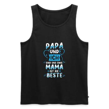 Beste Mama - Männer Premium Bio Tank Top - Schwarz - Vorne - Michal (187cm)