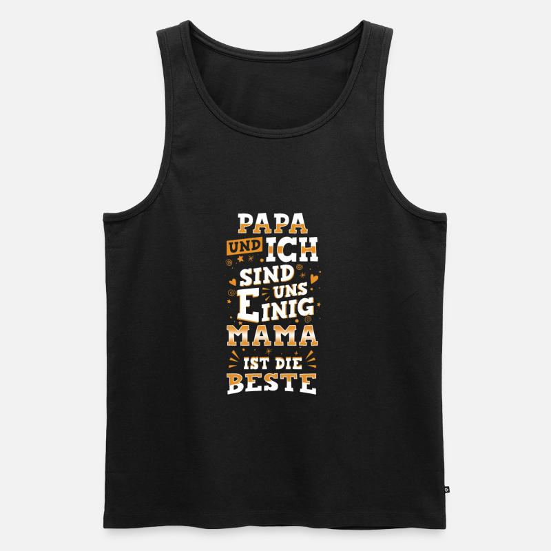 Beste Mama - Männer Premium Bio Tank Top - Schwarz