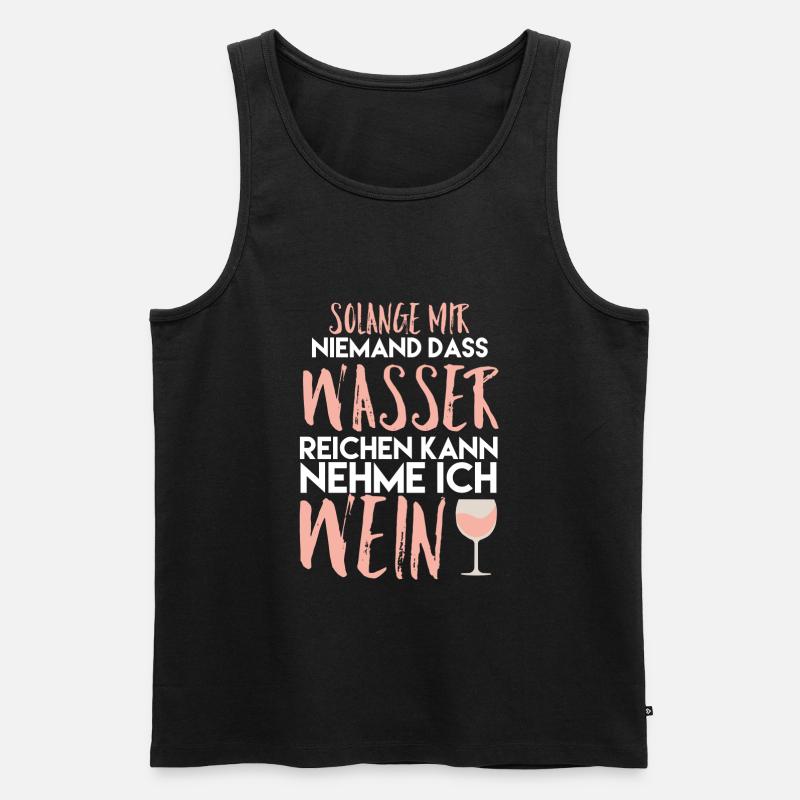 Wein Spruch - Männer Premium Bio Tank Top - Schwarz