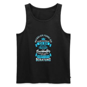Buchhalterin Spruch - Männer Premium Bio Tank Top - Schwarz - Vorne - Michal (187cm)