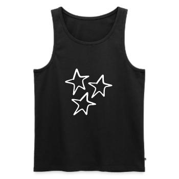 Sterne - Männer Premium Bio Tank Top - Schwarz - Vorne - Michal (187cm)