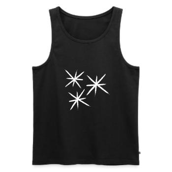 Sterne - Männer Premium Bio Tank Top - Schwarz - Vorne - Michal (187cm)