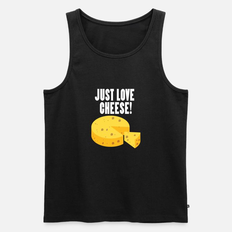 Cheese - Männer Premium Bio Tank Top - Schwarz