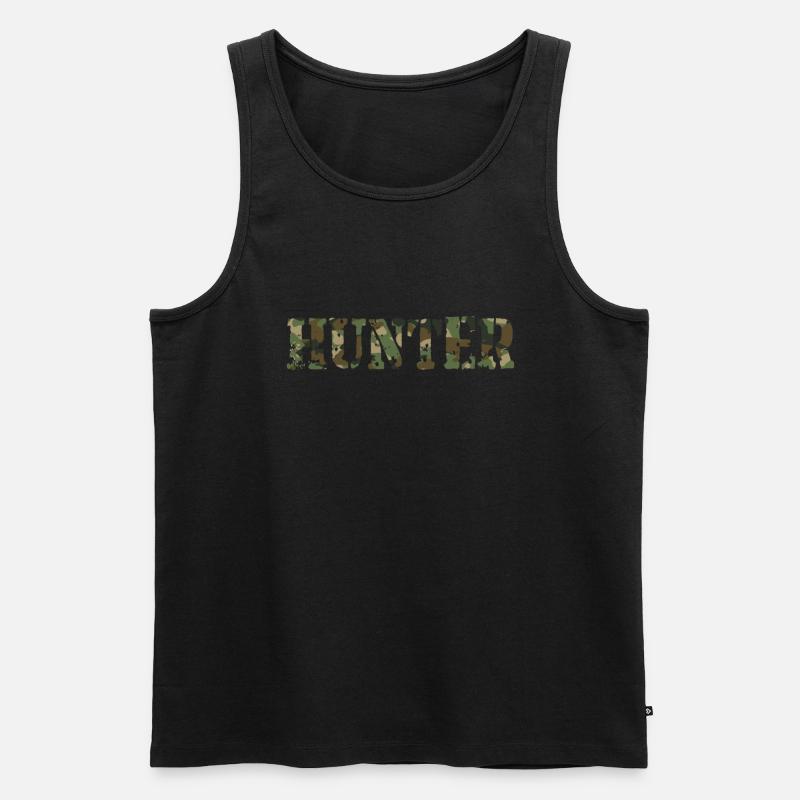 Jäger - Männer Premium Bio Tank Top - Schwarz