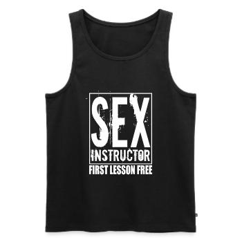 Sex Instructor - Männer Premium Bio Tank Top - Schwarz - Vorne - AI Model Male 178 light (178cm)