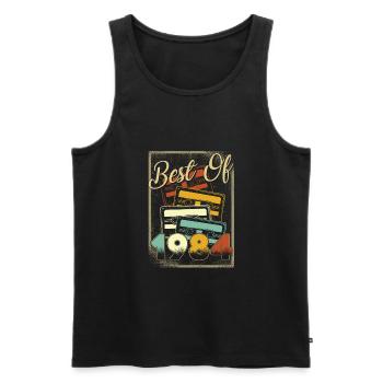 BEST OF 1984 - Männer Premium Bio Tank Top - Schwarz - Vorne - Michal (187cm)