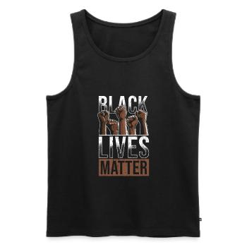 Black lives Matter - Männer Premium Bio Tank Top - Schwarz - Vorne - AI Model Male 178 light (178cm)