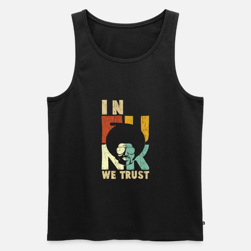 In Funk we trust - Männer Premium Bio Tank Top - Schwarz