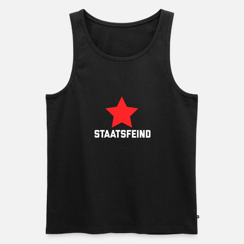 Staatsfeind - Männer Premium Bio Tank Top - Schwarz