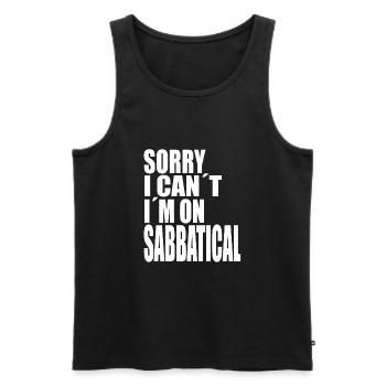 Arbeitslose Witze Lustige Zitate - Männer Premium Bio Tank Top - Schwarz - Vorne - Michal (187cm)