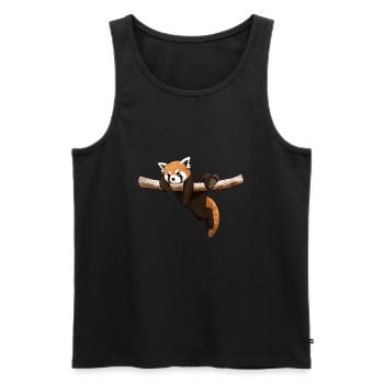 HimalajaKatzenbär oder Styans Kleiner Panda - Männer Premium Bio Tank Top - Schwarz - Vorne - AI Model Male 178 light (178cm)