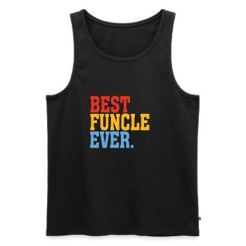 Funcle Best Funcle Ever Uncle Gift - Men's Premium Organic Tank Top - black - Front - Michal (187cm)