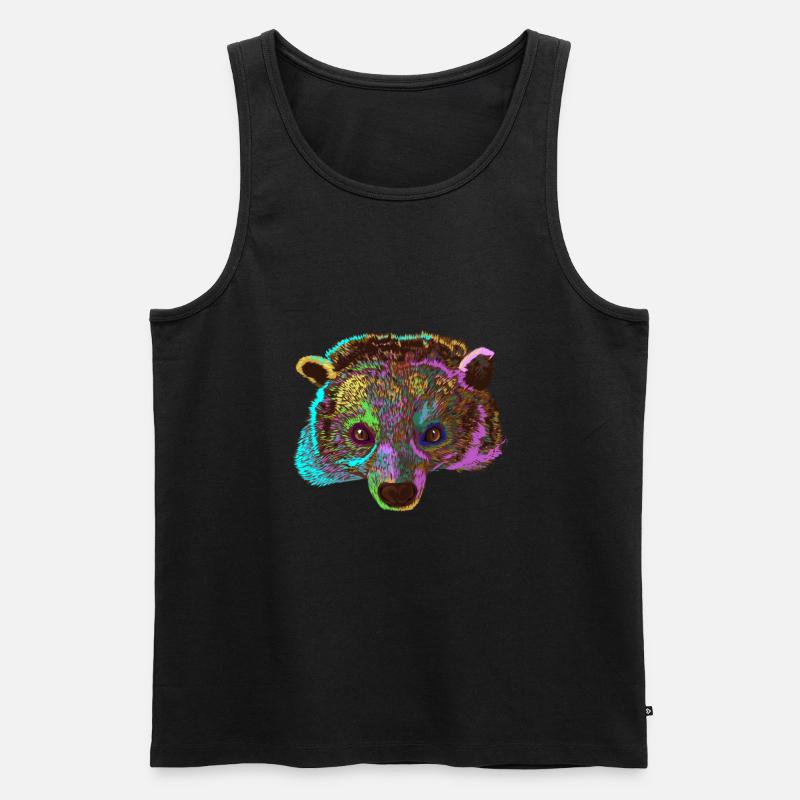 Splash Binturong Marderbär - Männer Premium Bio Tank Top - Schwarz