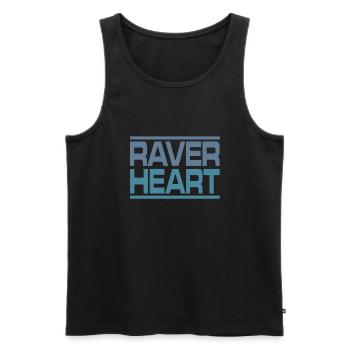 Raver Rave Techno - Männer Premium Bio Tank Top - Schwarz - Vorne - AI Model Male 178 light (178cm)