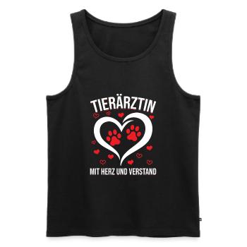 Tierärztin Geschenk - Männer Premium Bio Tank Top - Schwarz - Vorne - Michal (187cm)