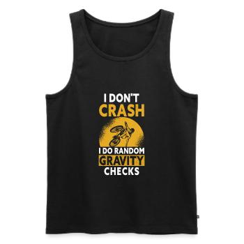 MTB Mountainbike Downhill Spruch - Männer Premium Bio Tank Top - Schwarz - Vorne - Michal (187cm)