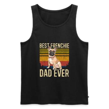 French Bulldog Papa - Débardeur bio Premium Homme - noir - Devant - Michal (187cm)