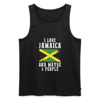 Jamaica - Männer Premium Bio Tank Top - Schwarz - Vorne - AI Model Male 178 light (178cm)