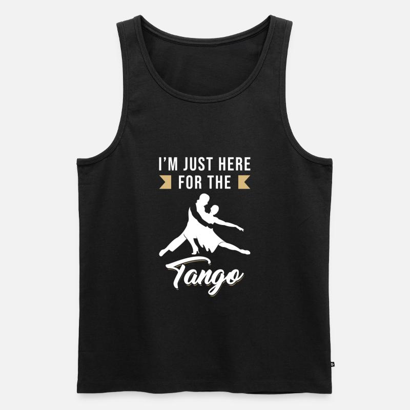 Tango Spruch lustig - Männer Premium Bio Tank Top - Schwarz