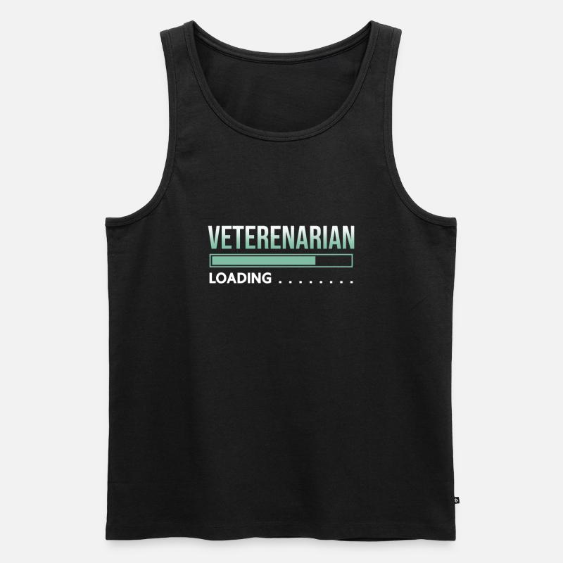 Tierarzt laoding - Männer Premium Bio Tank Top - Schwarz