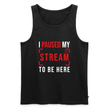 Streamer Streaming Livestream Geschenk - Débardeur bio Premium Homme - noir - Devant - AI Model Male 178 light (178cm)