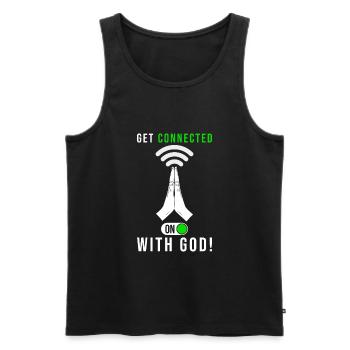 Chrétiens Jésus-Christ Dieu Proverbe - Débardeur bio Premium Homme - noir - Devant - Michal (187cm)