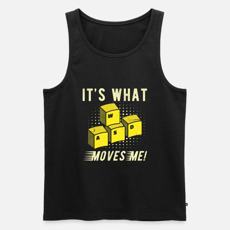Gamer Geschenk Computer PC Gaming - Männer Premium Bio Tank Top - Schwarz