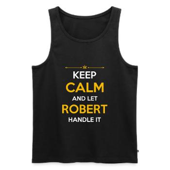 Robert Namen Geschenk - Männer Premium Bio Tank Top - Schwarz - Vorne - AI Model Male 178 light (178cm)