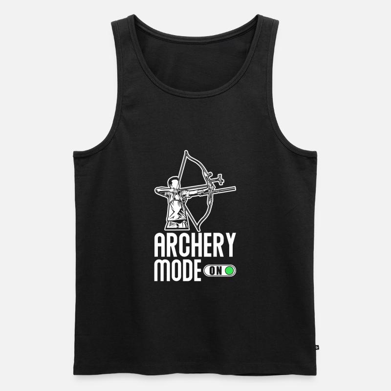 Bogenschießen Spruch lustig - Männer Premium Bio Tank Top - Schwarz