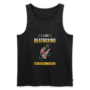 Beatbox Beatboxer Beatboxing Saying - Men's Premium Organic Tank Top - black - Front - AI Model Male 178 light (178cm)