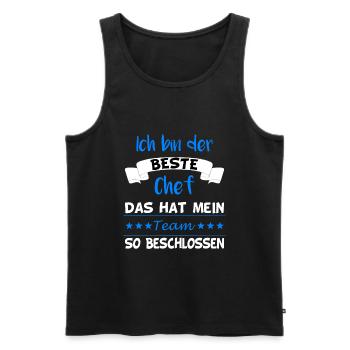 Ich bin der beste Chef Führungskraft Team Geschenk - Männer Premium Bio Tank Top - Schwarz - Vorne - Michal (187cm)