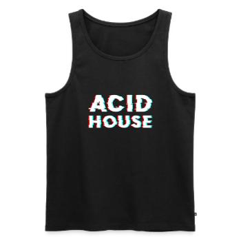 Acid House - Débardeur bio Premium Homme - noir - Devant - AI Model Male 178 light (178cm)