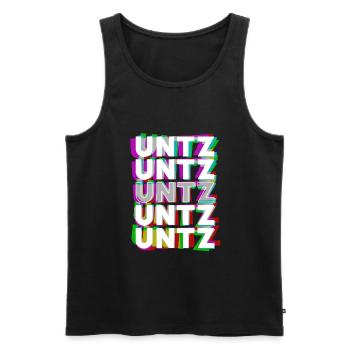 Untz Untz Untz Techno Raver - Männer Premium Bio Tank Top - Schwarz - Vorne - Michal (187cm)