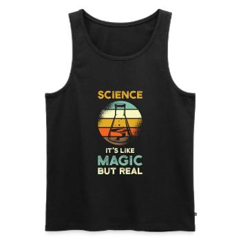 Science Sort magie Real - Débardeur bio Premium Homme - noir - Devant - AI Model Male 178 light (178cm)