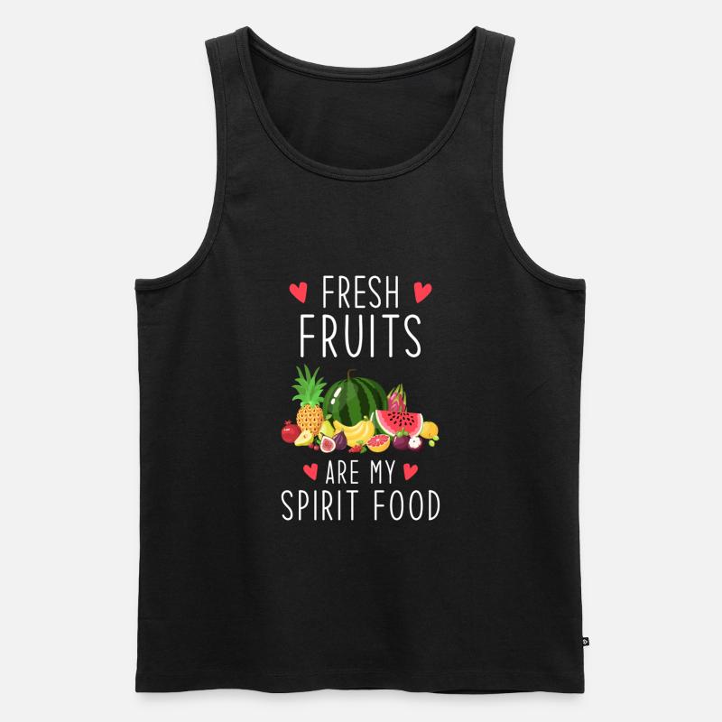 Früchte Frucht Spruch - Männer Premium Bio Tank Top - Schwarz
