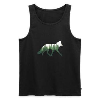 Fuchs Natur Wald - Männer Premium Bio Tank Top - Schwarz - Vorne - AI Model Male 178 light (178cm)