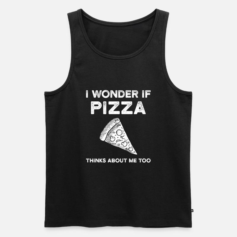 Pizza - Männer Premium Bio Tank Top - Schwarz
