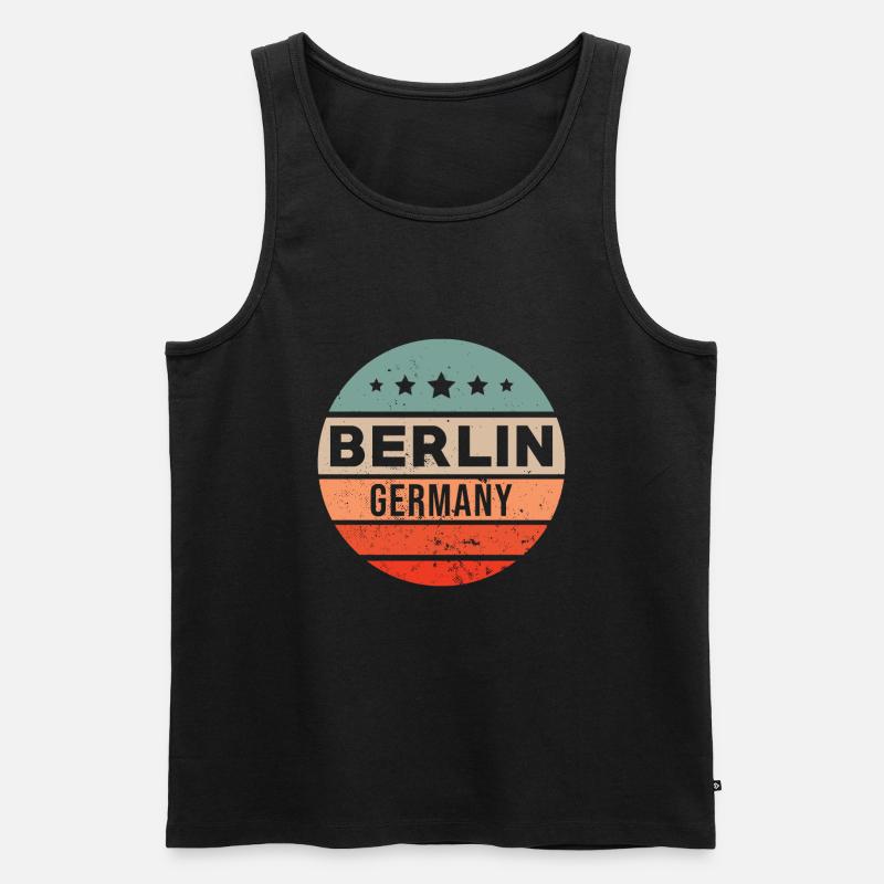 Berlin - Männer Premium Bio Tank Top - Schwarz