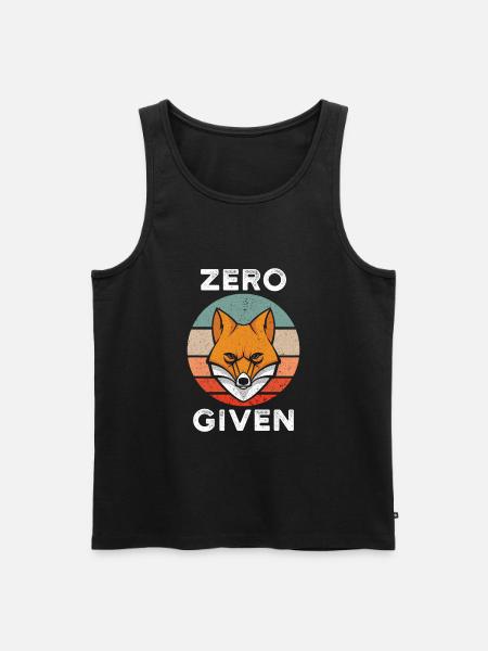 Zero Fox Given - Débardeur bio Premium Homme - noir