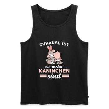 Kaninchen Spruch niedlich - Männer Premium Bio Tank Top - Schwarz - Vorne - Michal (187cm)