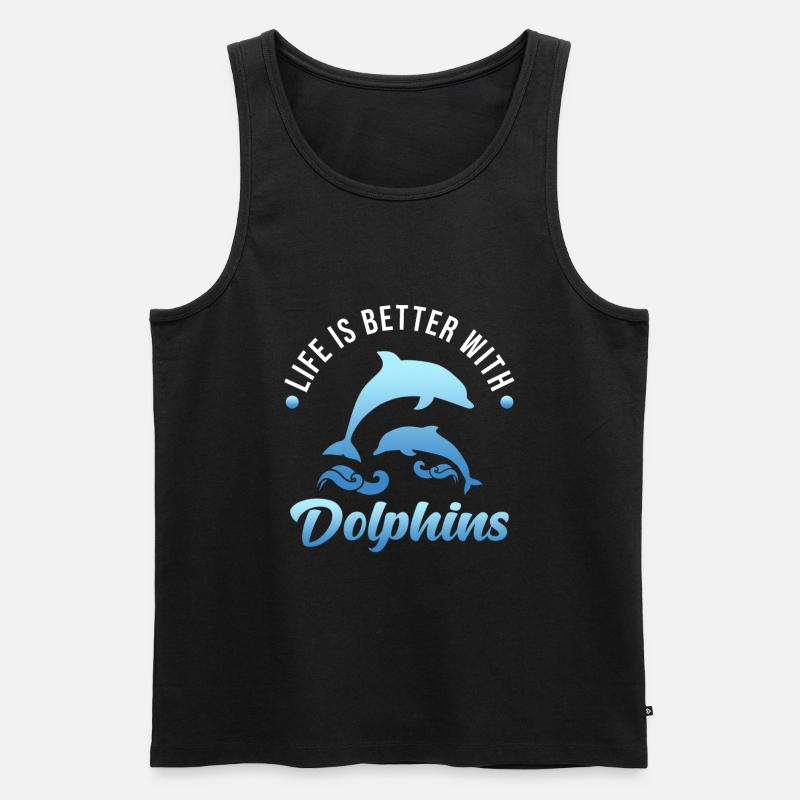 Delfin - Männer Premium Bio Tank Top - Schwarz