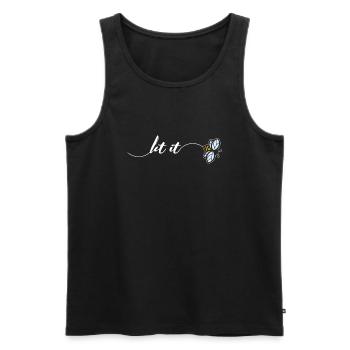 Abeille - Débardeur bio Premium Homme - noir - Devant - AI Model Male 178 light (178cm)