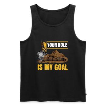 Excavator driver excavator driver construction equipment guide excavator - Men's Premium Organic Tank Top - black - Front - AI Model Male 178 light (178cm)