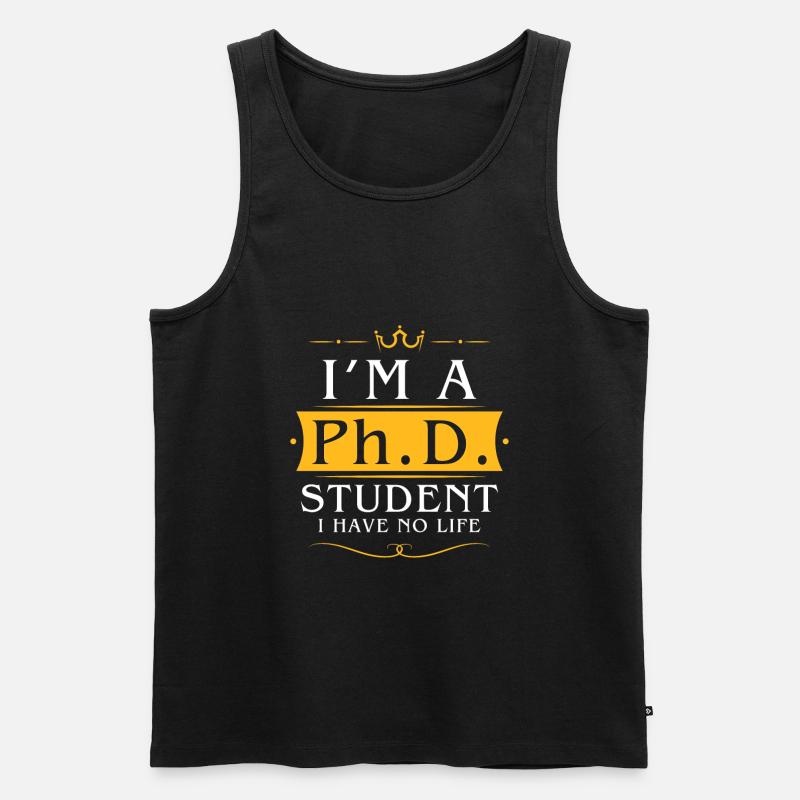 Ph.D. Student - Männer Premium Bio Tank Top - Schwarz