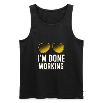 Rentner Spruch - Männer Premium Bio Tank Top - Schwarz - Vorne - Michal (187cm)
